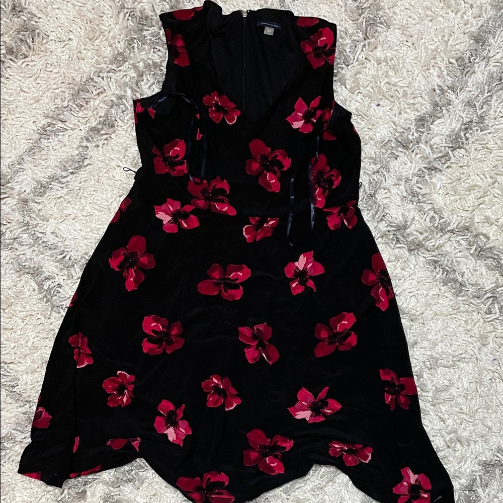 Tommy Hilfiger Black and Red Floral Dress